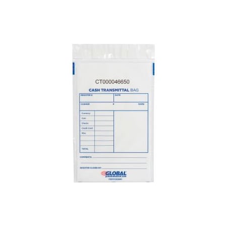 Fraud Stopper Cash Transmittal Bag 6W x 9H Clear 100/Pack GLOI-69-CL-R